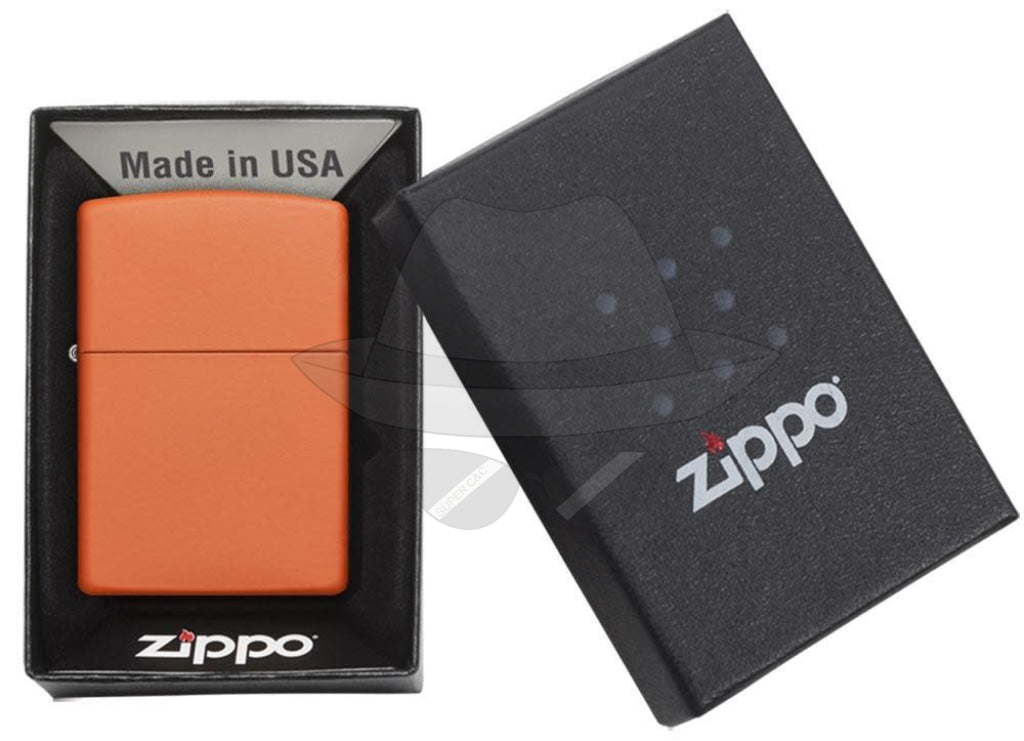#017 ZIPPO OIL LIGHTER: Classic Orange Matte