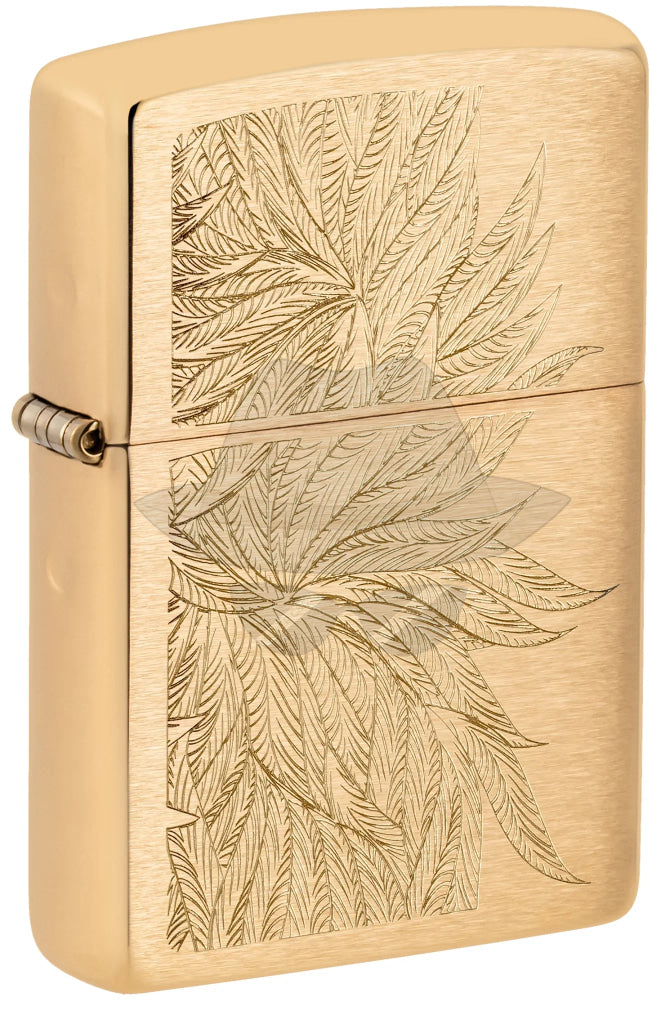 #053 ZIPPO OIL LIGHTER: CANNABIS DESIGN