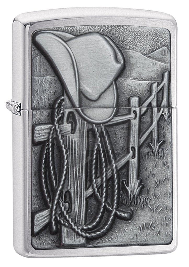 #069 ZIPPO OIL LIGHTER: RESTING COWBOY