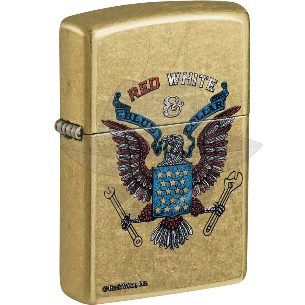#100 ZIPPO OIL LIGHTER: BUCK WEAR