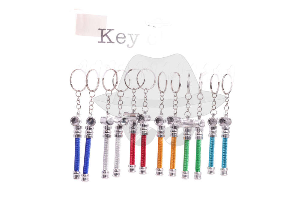 10710 Key Chain Metal Pipe-12ct