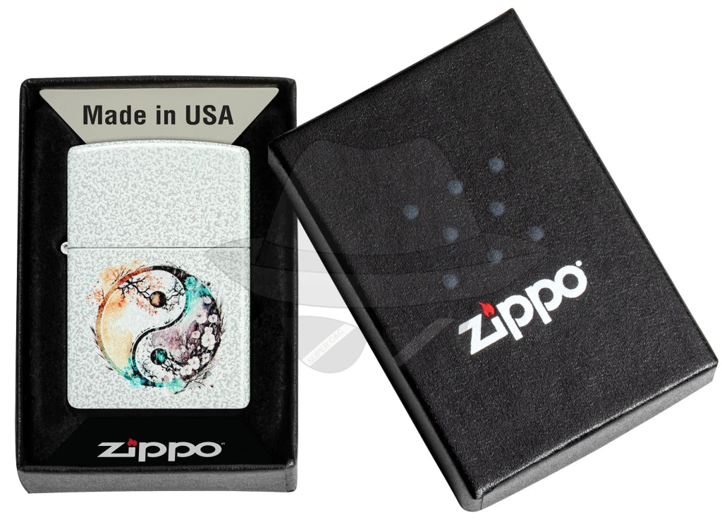 #147 Zippo Lighter: Floral Yin and Yang Design