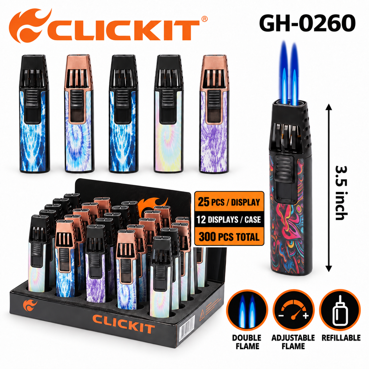 GH-0260-1B Clickit Lighter -25ct