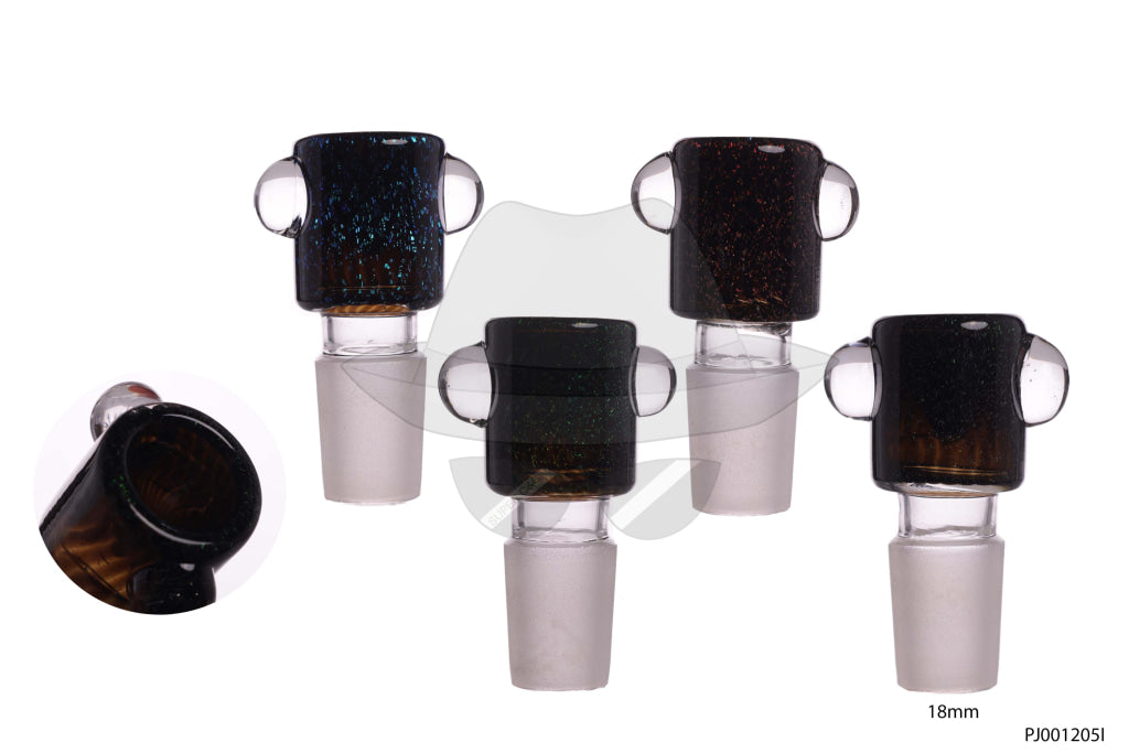 18mm Black Bling Glass Bowl