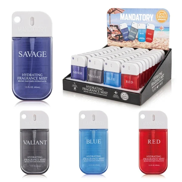 Mandatory 45ml Hydrating Fragrance Mist - Display of 40