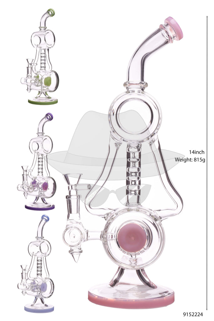 9152224 Cylindrical Recycler Water Pipe