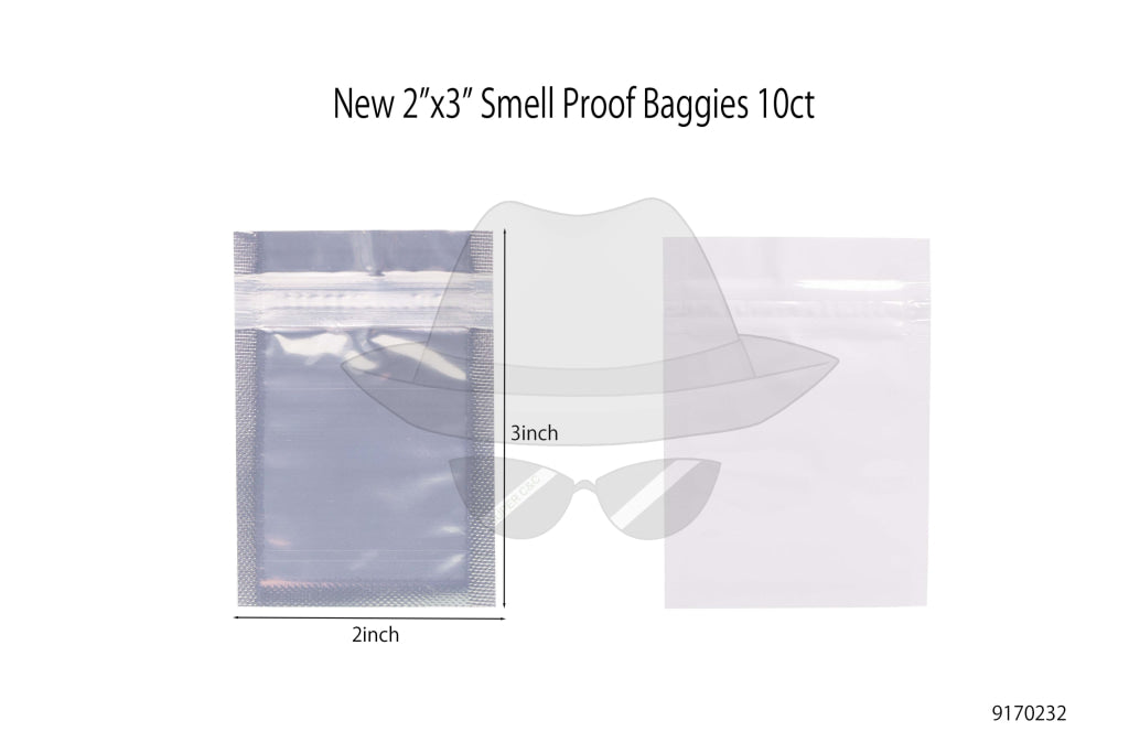 9170232 New 2"x3" Smell Proof Baggies-100ct