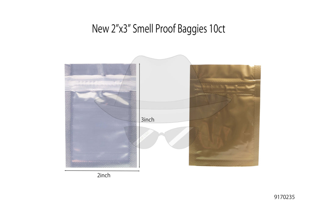 9170235 New 2"x3" Smell Proof Baggies-100ct