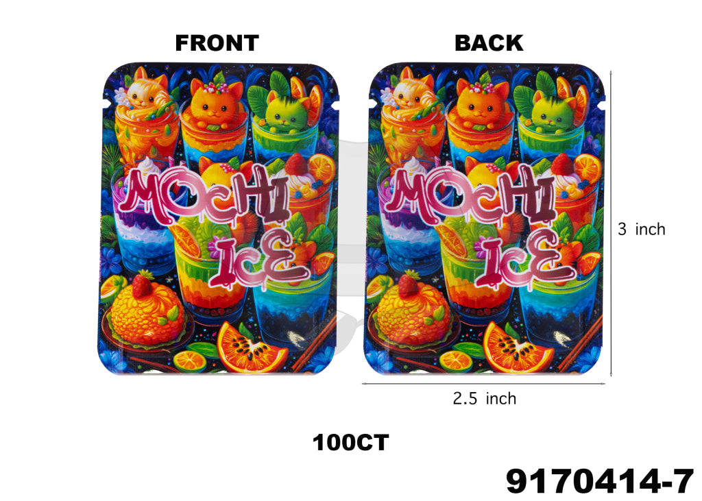 9170414 3X2.5 Smell Proof Baggies -100ct