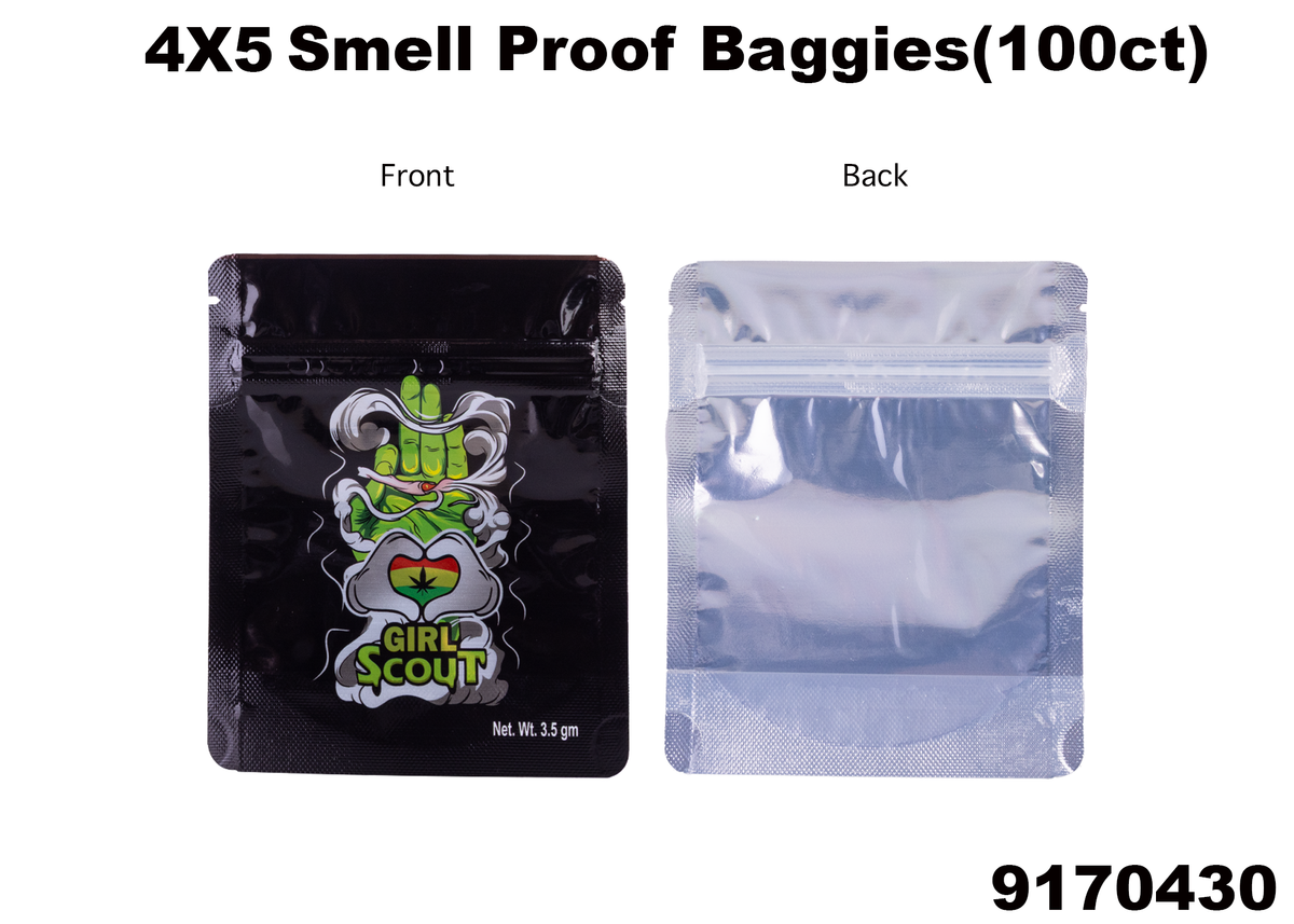 9170430 4X5 Smell Proof Baggies -100ct