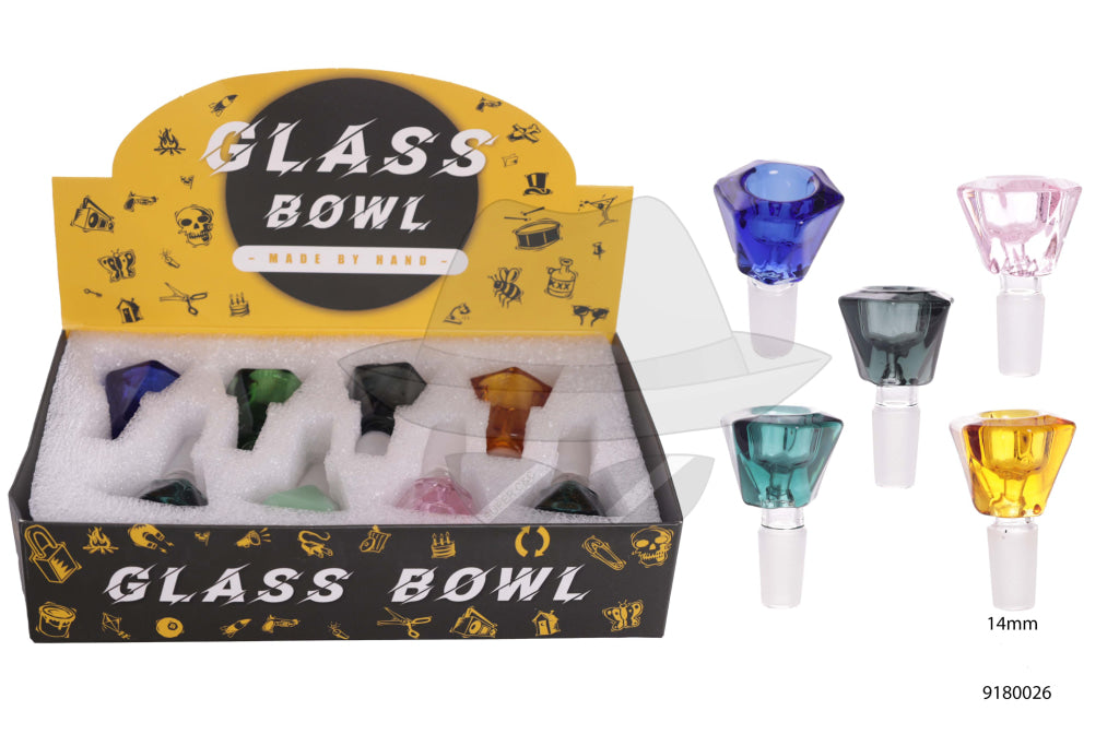9180026 14mm Male Glass Bowl-8ct