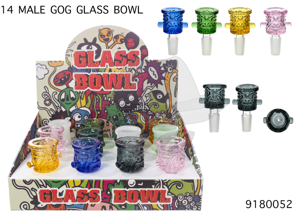 9180052 14mm Glass Bowl Display of 12