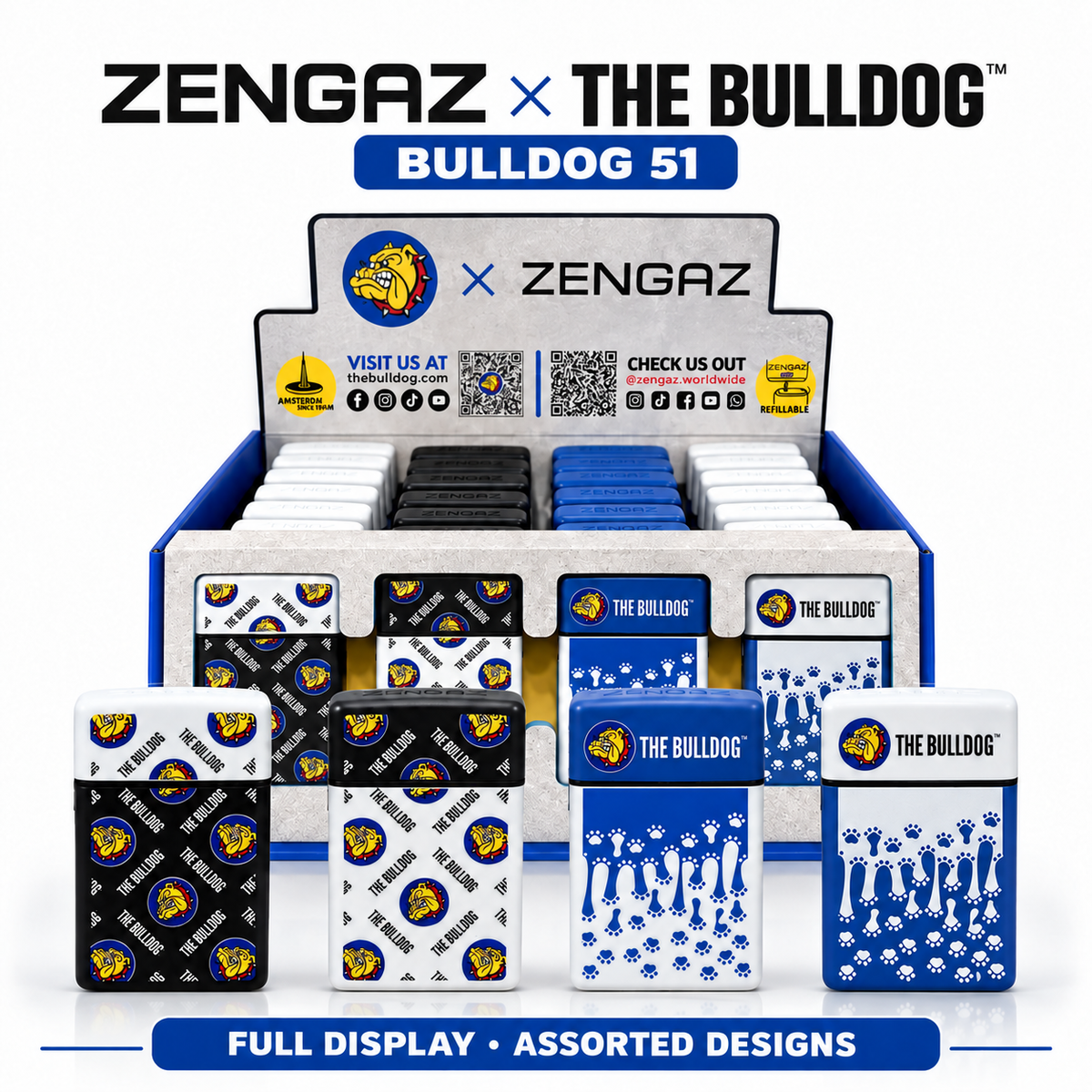 Zengaz Torch Lighters Display of 28