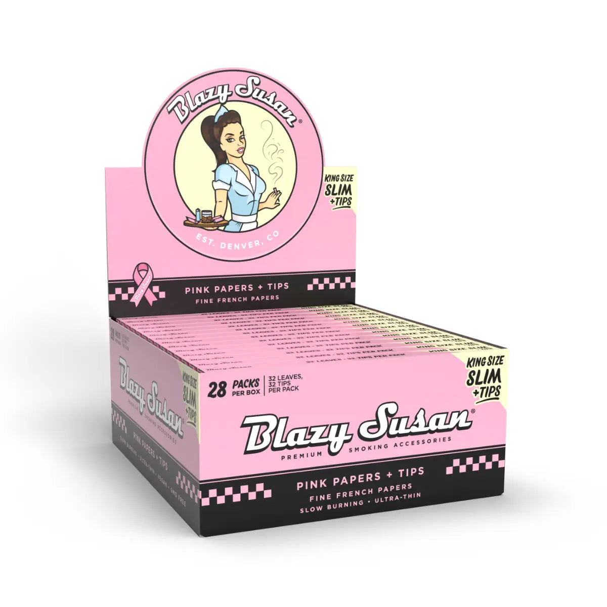 Blazy Susan Pink Papers + Tips Booklet Full Box