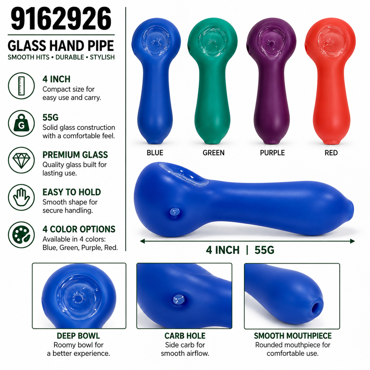 Glass Hand Pipe – Style 99