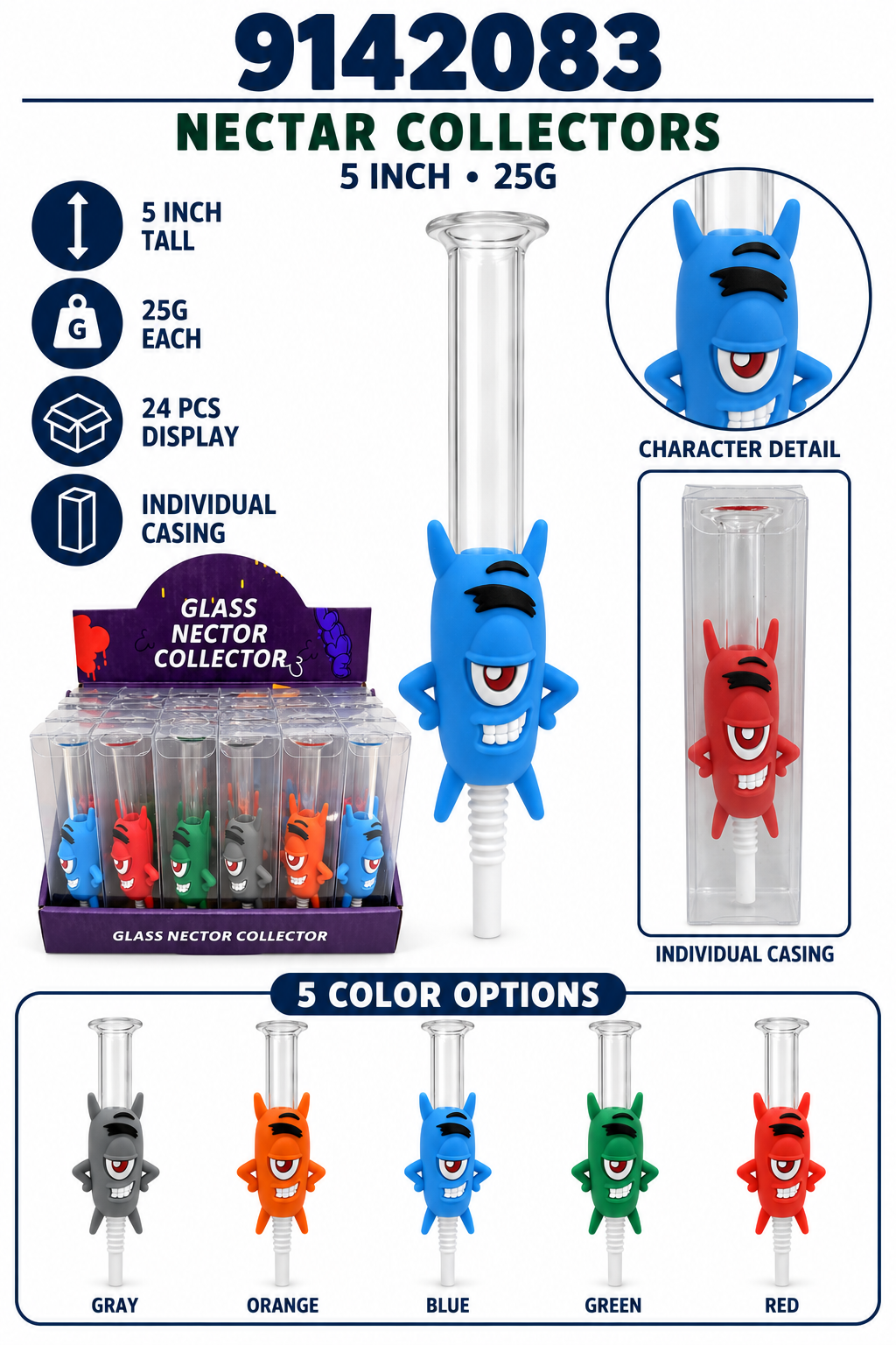 9142083 Glass Nectar Collector Display