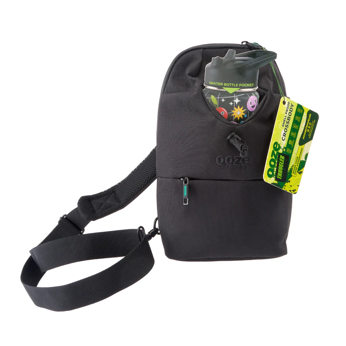 Ooze Smell Proof Crossbody Bag – Traveler Series – Black