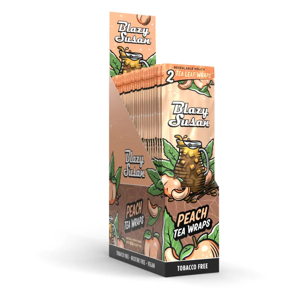 Blazy Susan Peach Tea Wraps Full Box