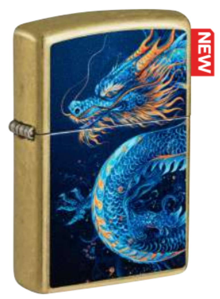 #124 ZIPPO OIL LIGHTER: BLUE DRAGON