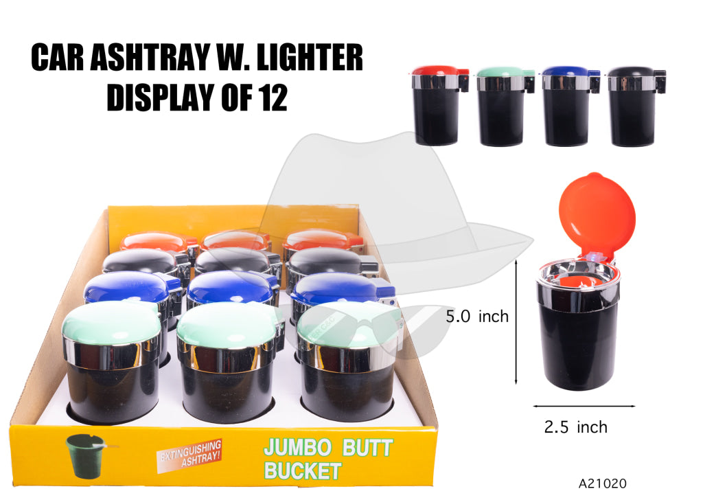 A21020 Car Ashtray w. Light-12CT