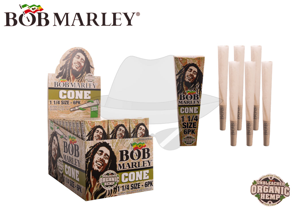 BOB MARLEY ORGANIC CONE 1 1/4 6 CONES 33 PACKS