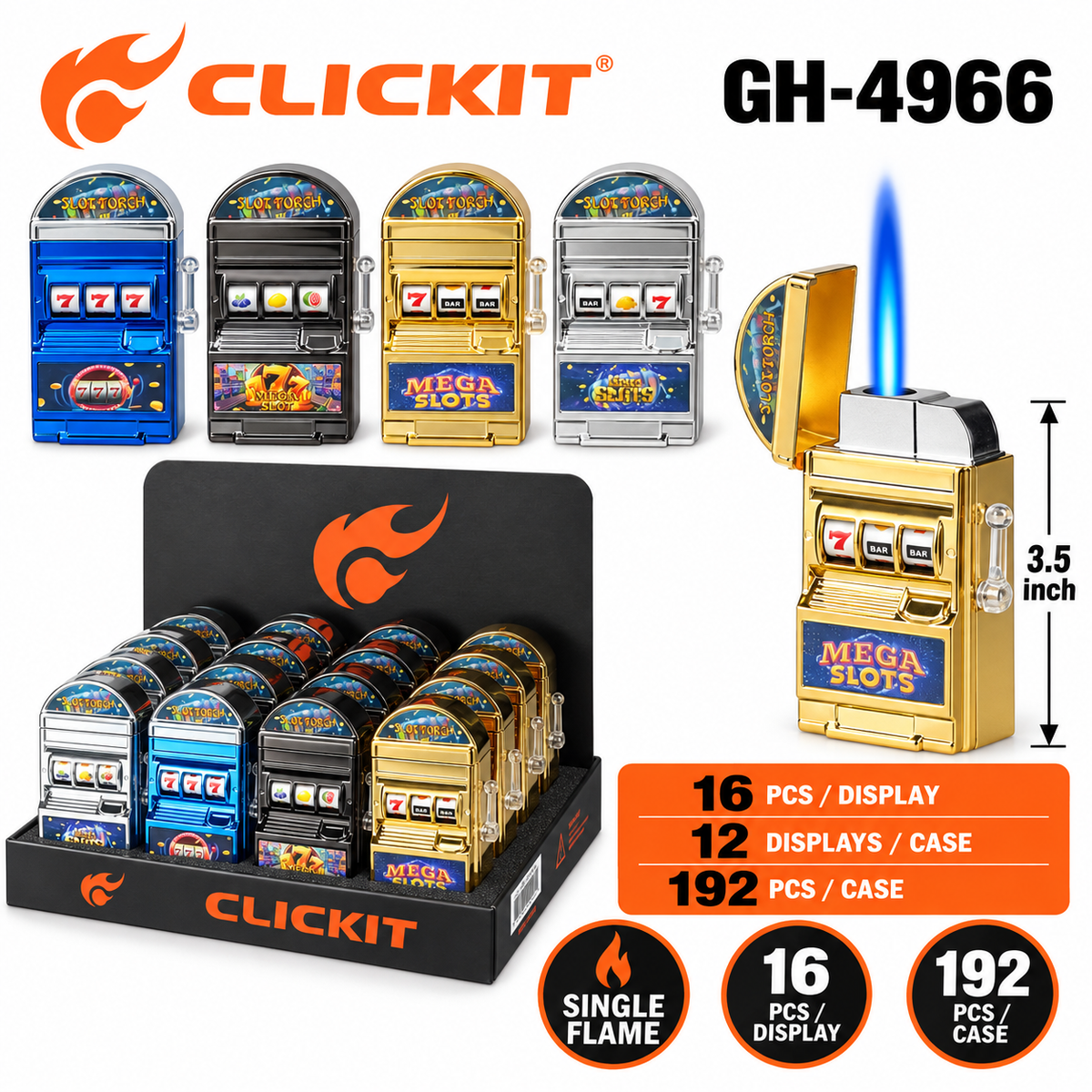 GH-4966 Clickit Lighter -16ct