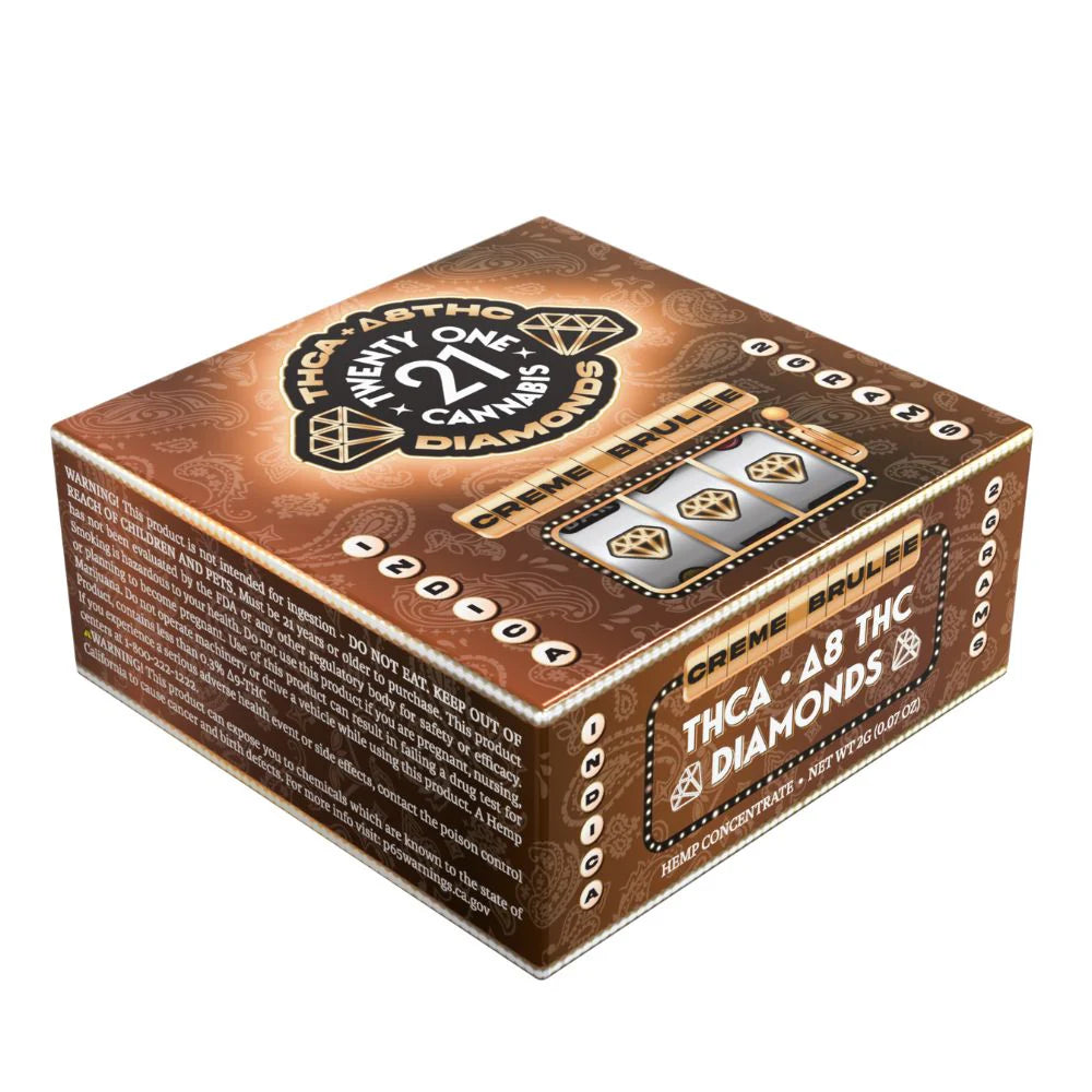 Twenty One Cannabis Diamonds THCA Crème Brulee (indica) - 2 Grams