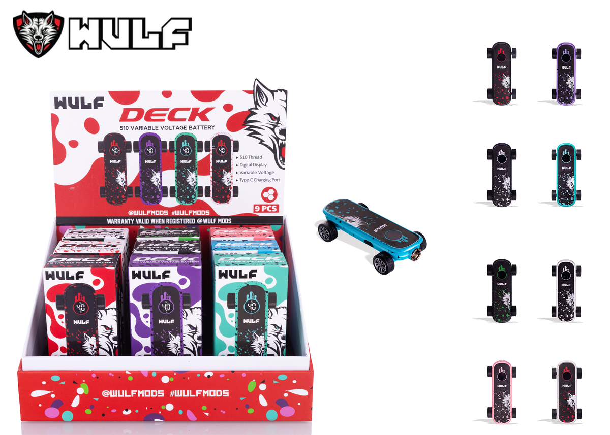WULF DECK SKATEBOARD BATTERY 9PK