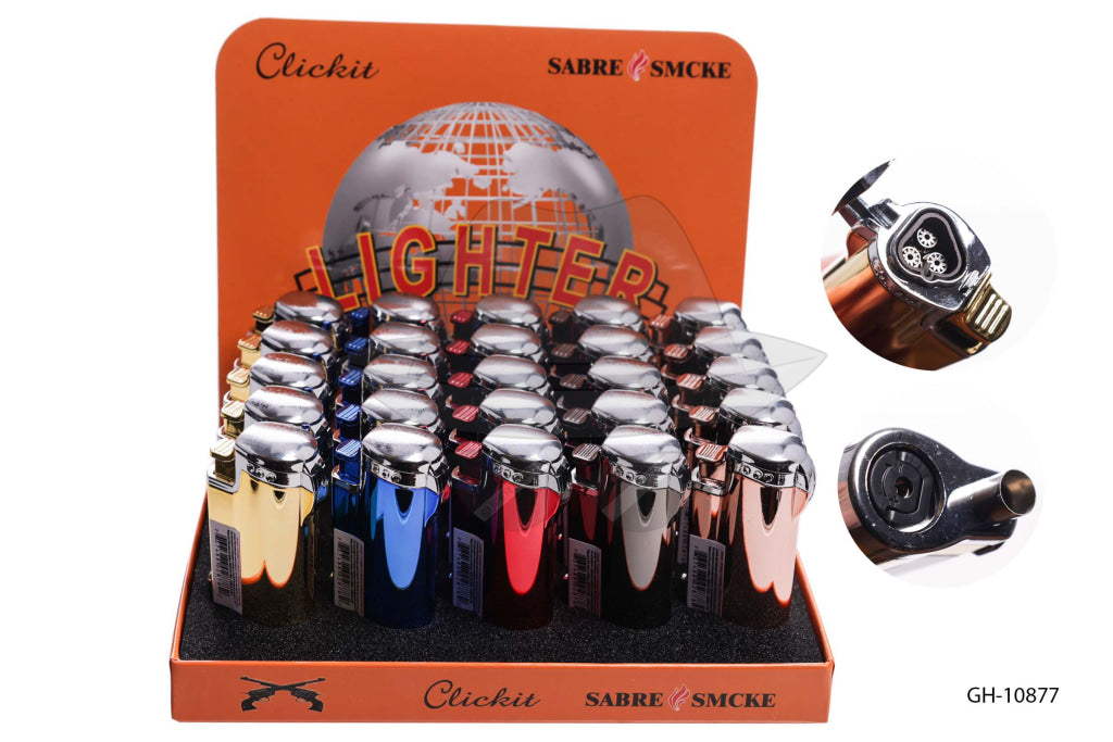 GH-10878C Triple Flame Torch w/ Cigar Punch-25ct