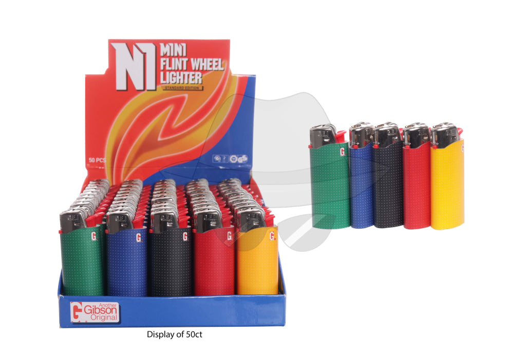 Gibson N1 Mini Flint Wheel Lighter-50ct