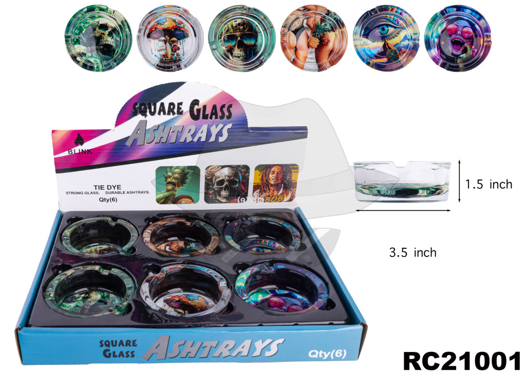 GLASS ASHTRAY C21001