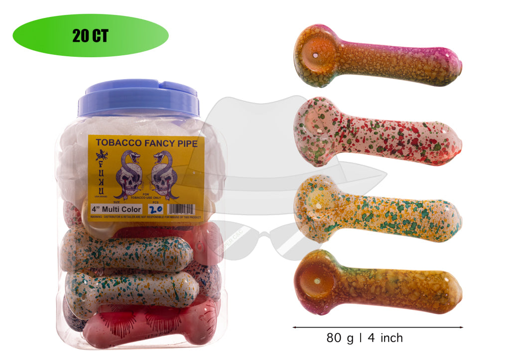 Jar of 25ct 4 Inch Multi Color Hand Pipe