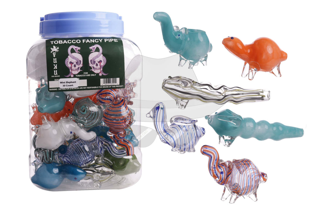 Jar of 30ct / Assorted Animal Pipe