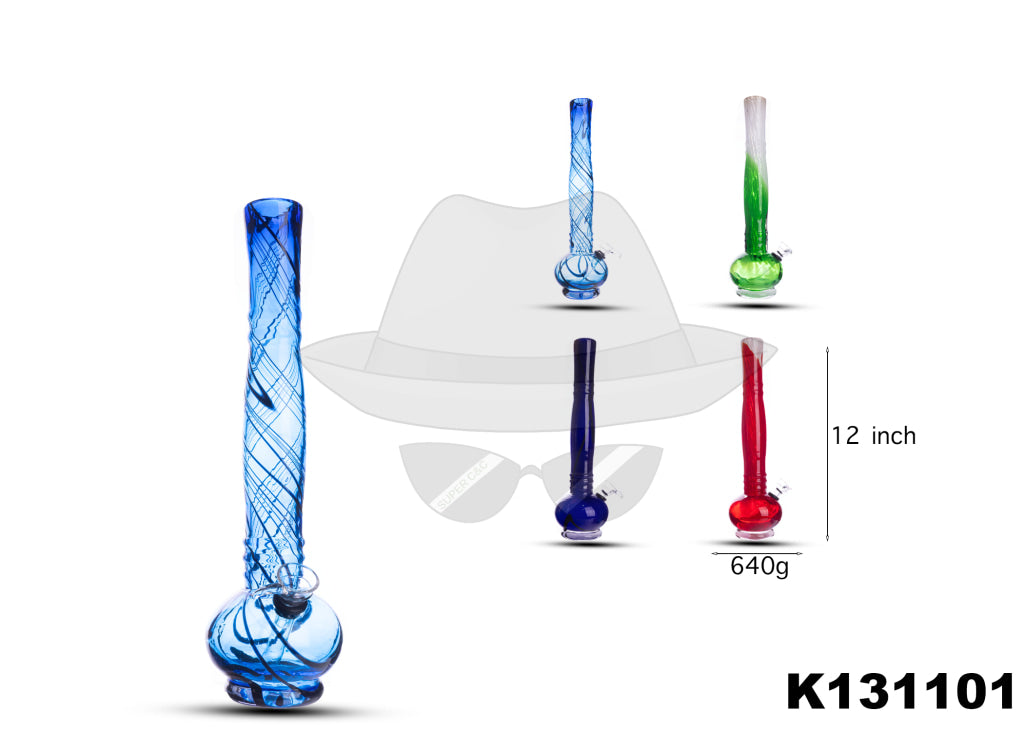 K131101 12 INCH SOFTGLASS WATER PIPE
