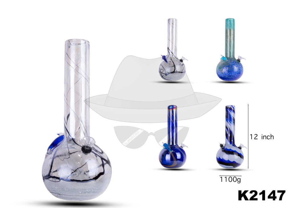 K2147 12 INCH SOFTGLASS WATER PIPE