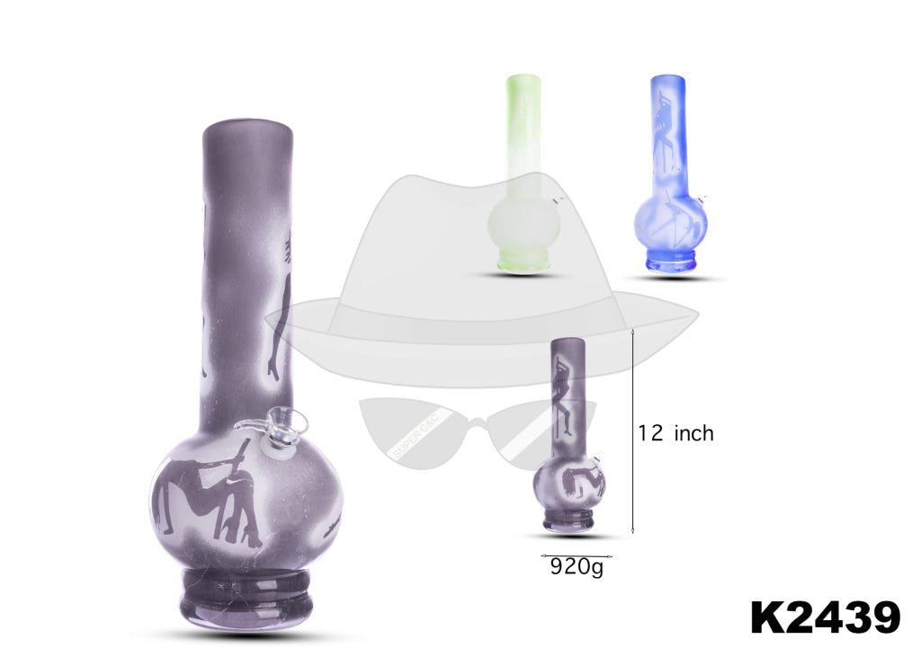 K2439 12 INCH SOFTGLASS WATER PIPE