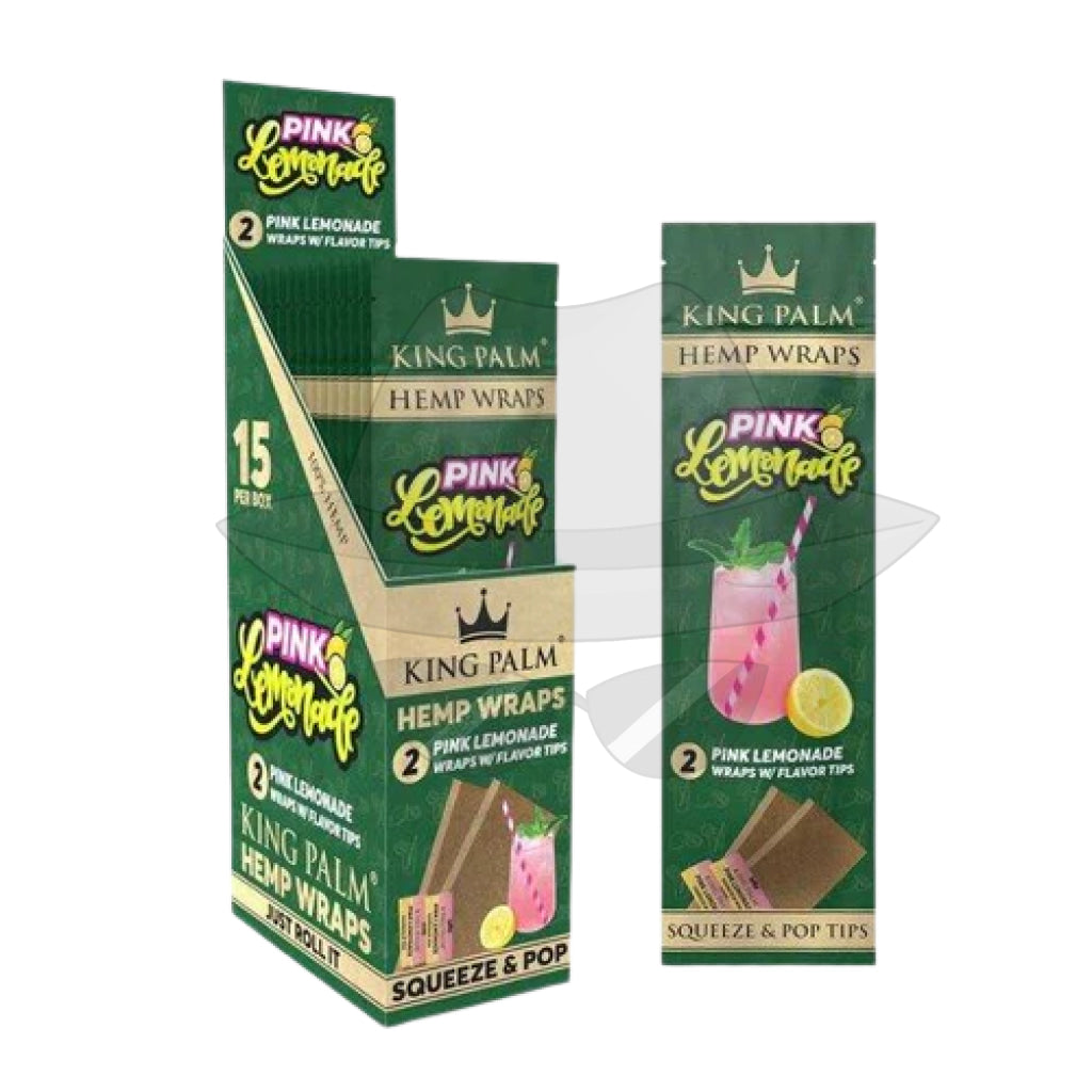 KING PALM 2PK HEMP WRAPS 15CT DISPLAY