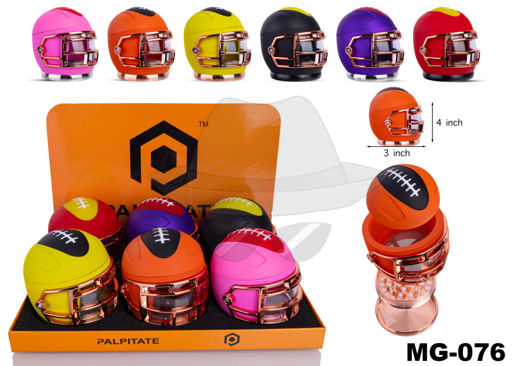 MG-076 Football Helmet 4part Grinder - 6ct
