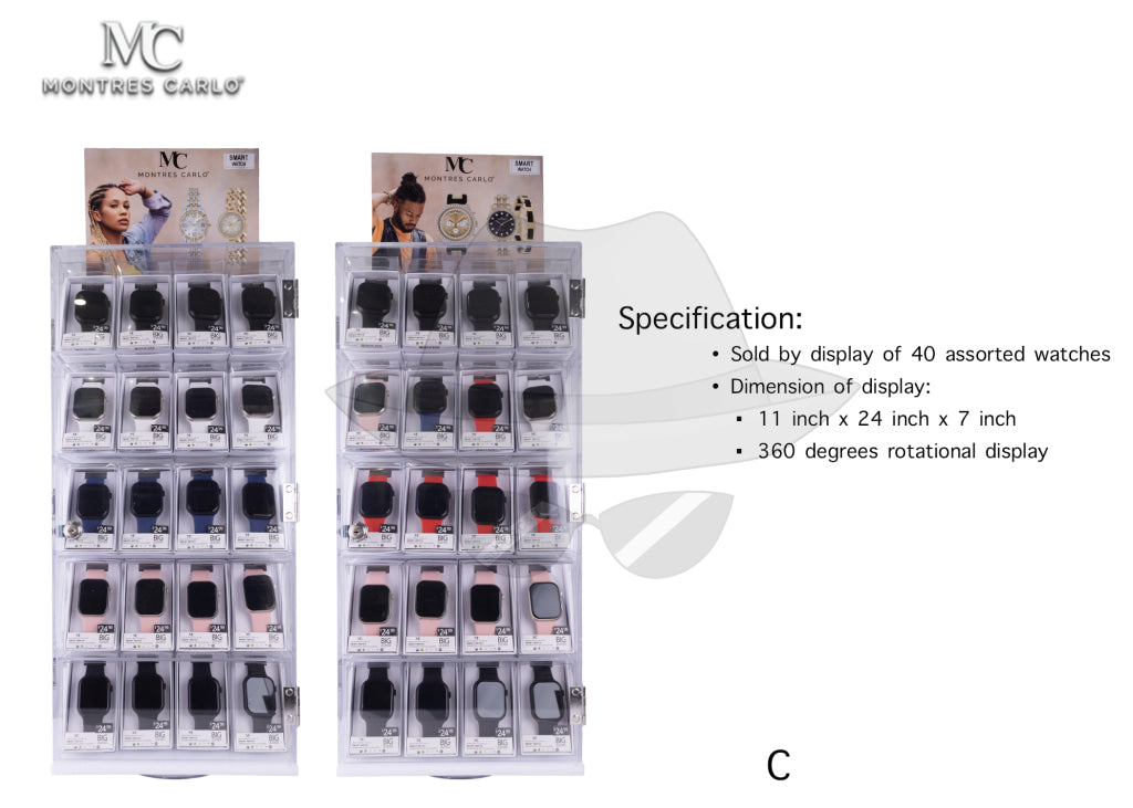 MONTRES CARLO ASSORTED WATCH Display 40CT