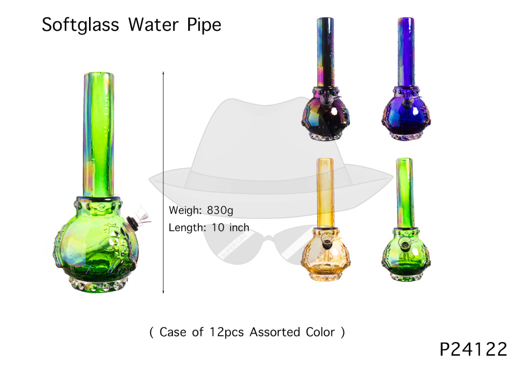 P24122 10 INCH SOFTGLASS WATER PIPE