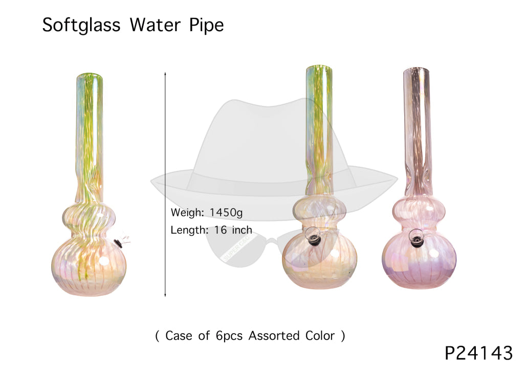 P24143 16 INCH SOFTGLASS WATER PIPE