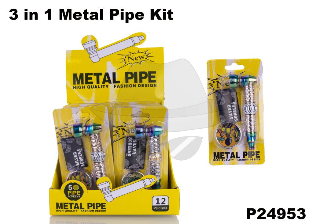 3-in-1 Metal Pipe Kit - 12ct