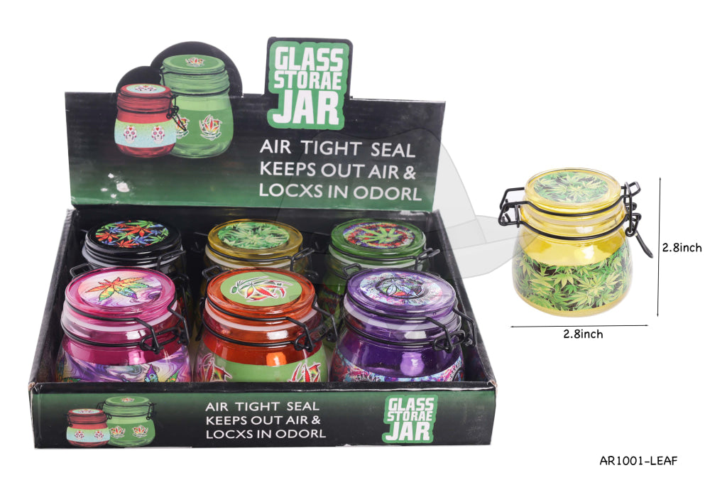 R1001 Glass Jar -6ct