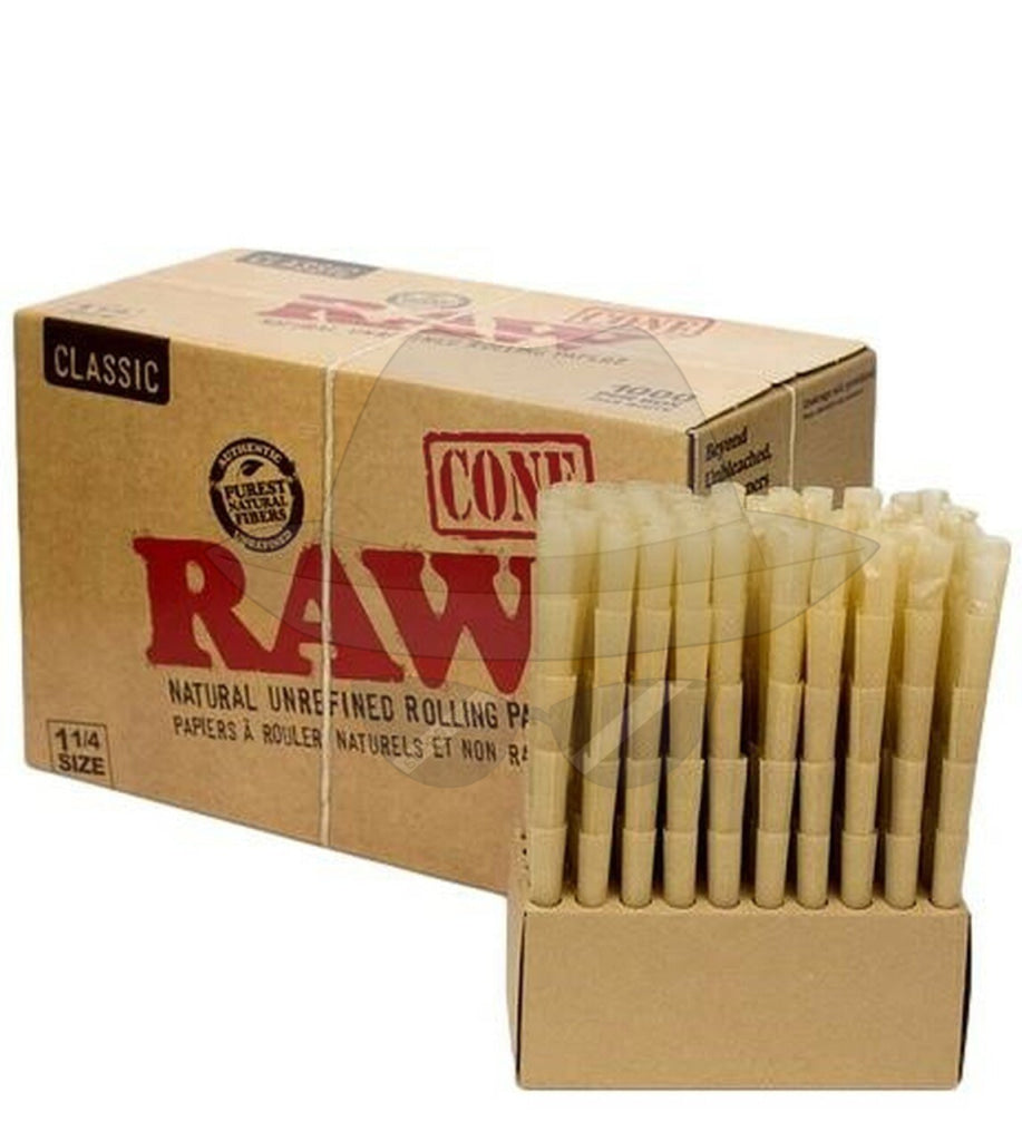 RAW Classic Bulk Pre-Rolled Cones 1¼" Size - 1000 ct.