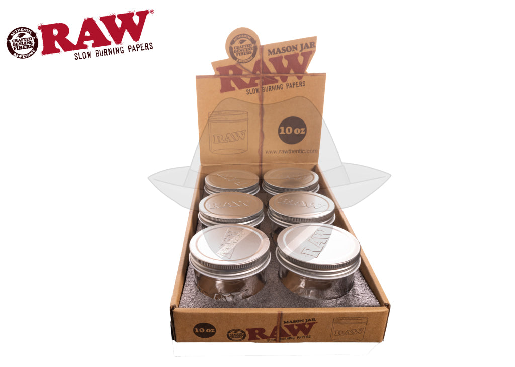 RAW GLASS MASON JAR-6CT DISPLAY