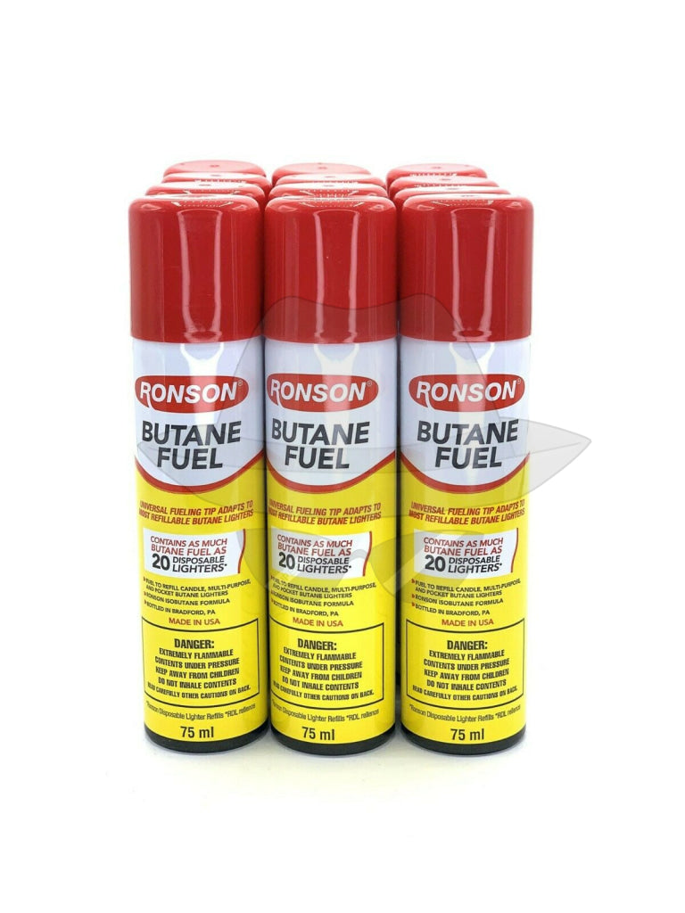 Ronson Butane Fuel 75ml-12ct