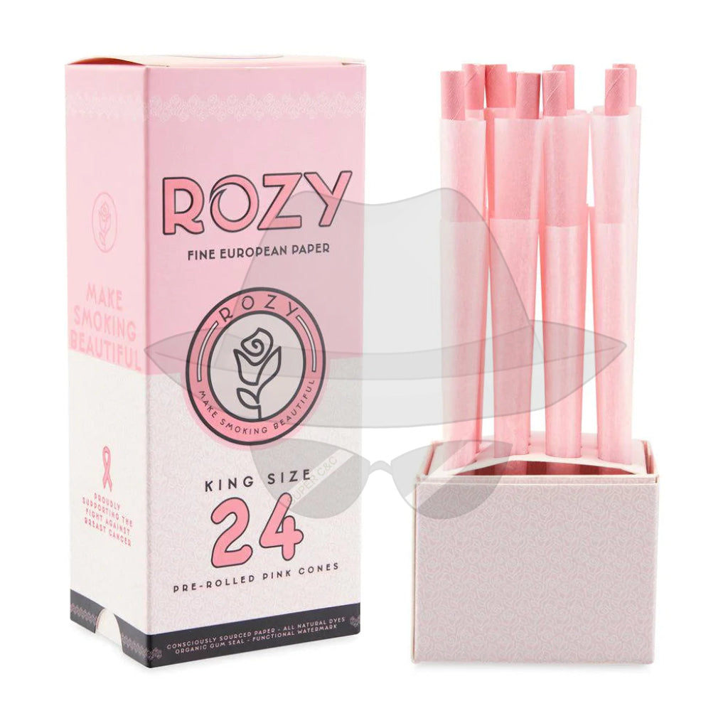 Rozy Pink King Size Pre-Rolled Cones – 24ct Pack