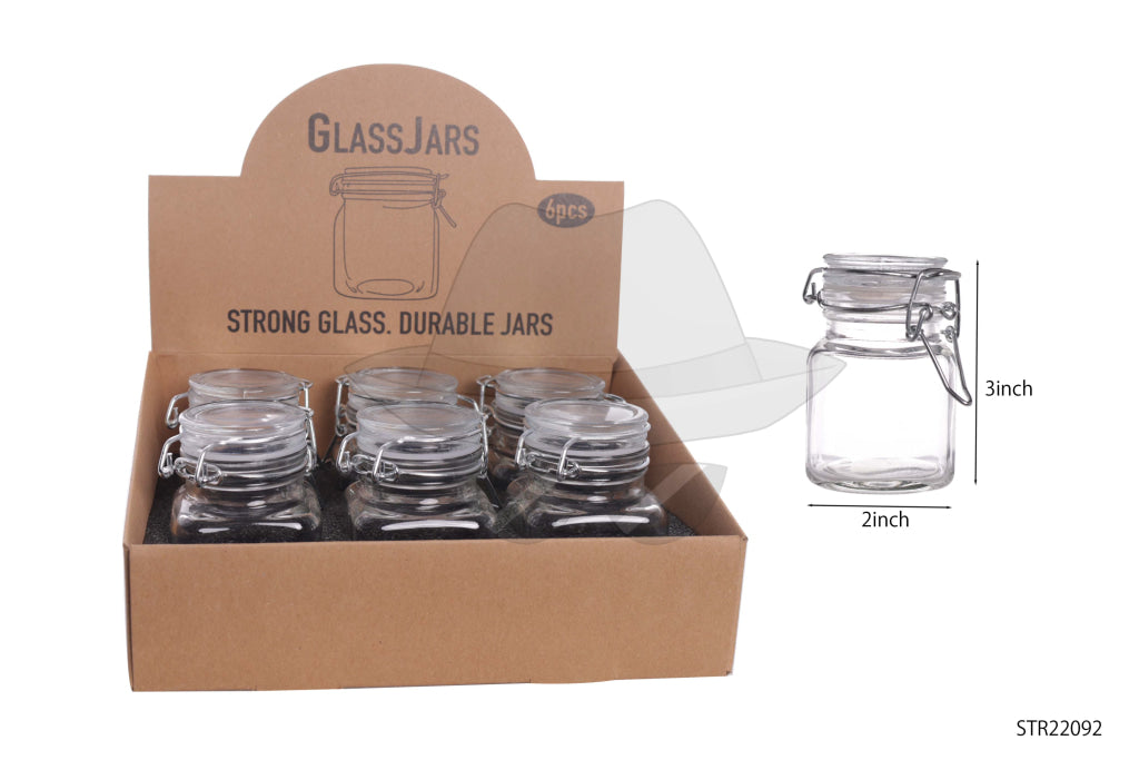 STR22092 Glass JAR-6ct