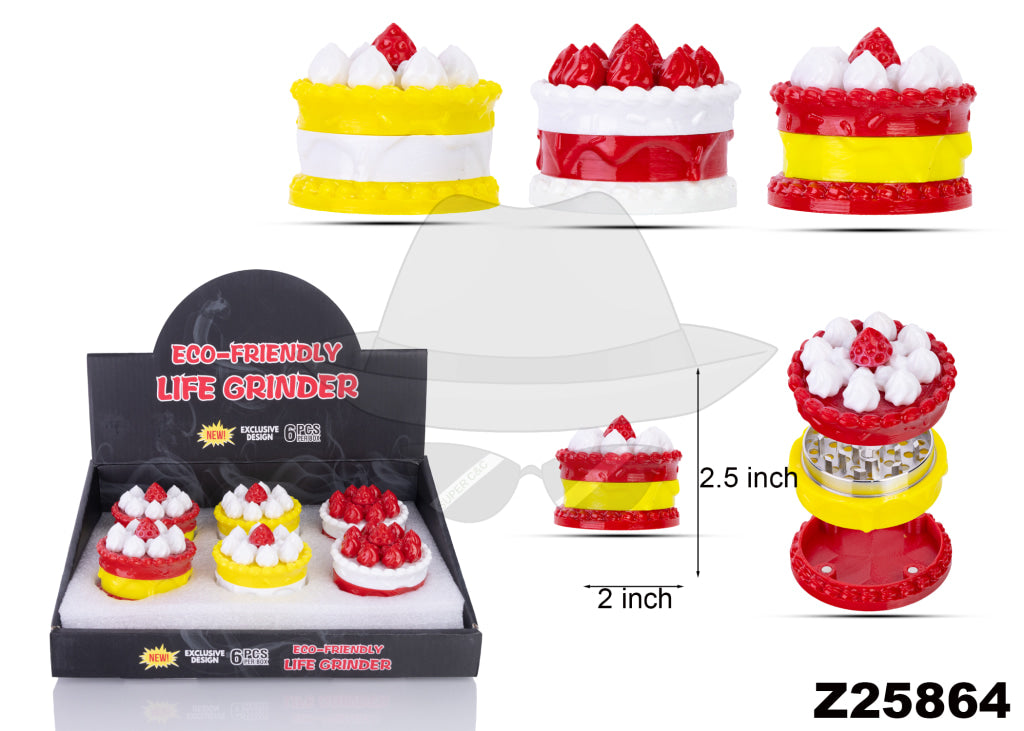 Z25864 3part Grinder -6ct