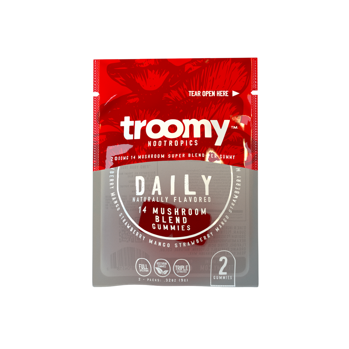 Daily: 14 Mushroom Blend Gummies (2-Pack)